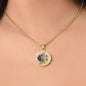 ShineOn Fulfillment Jewelry Personalized Violet Flower Art, Custom Pendant with Luxury Necklace - Personalized Engraving Available, Gift Box Included, Free Shipping
