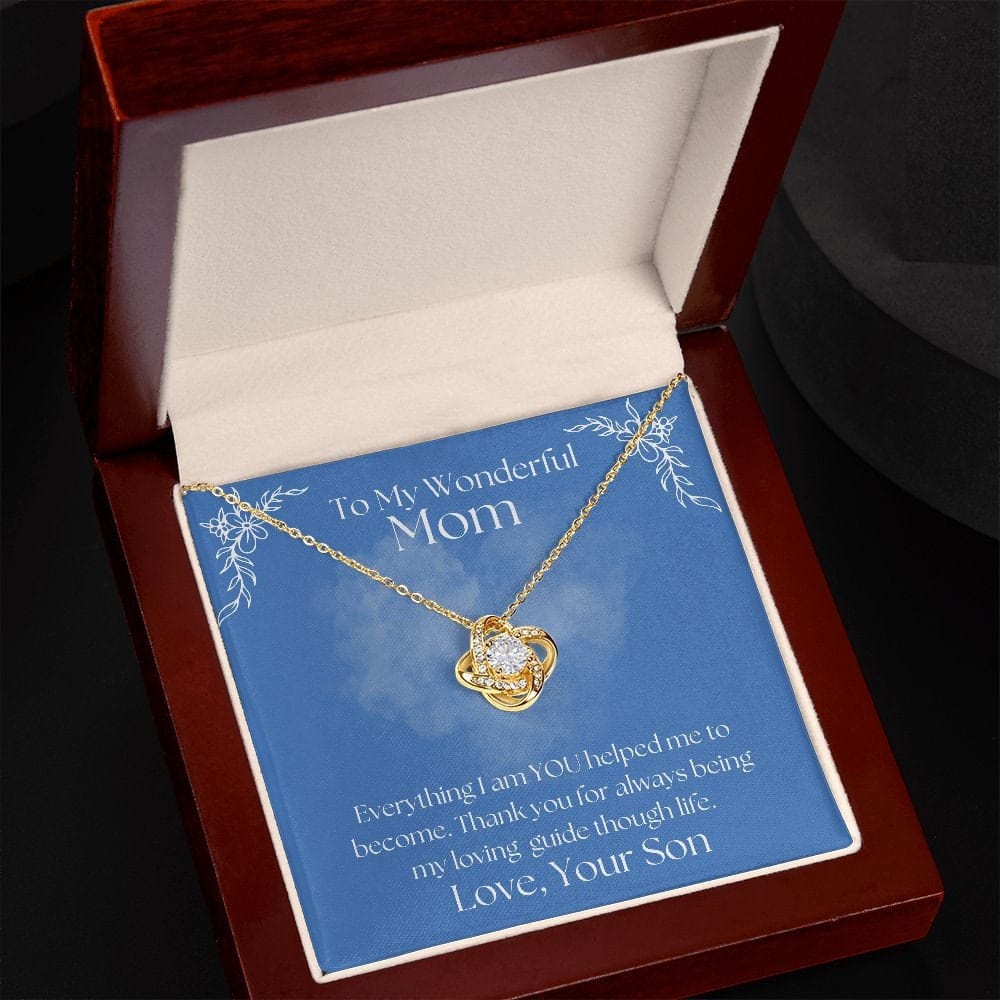 ShineOn Fulfillment Jewelry Mom Necklace, To My Mom Gift, Mother's Day Gift, From Son, Silver Necklace, Gold Necklace, Gift for Her, Free Gift Box, Free Shipping