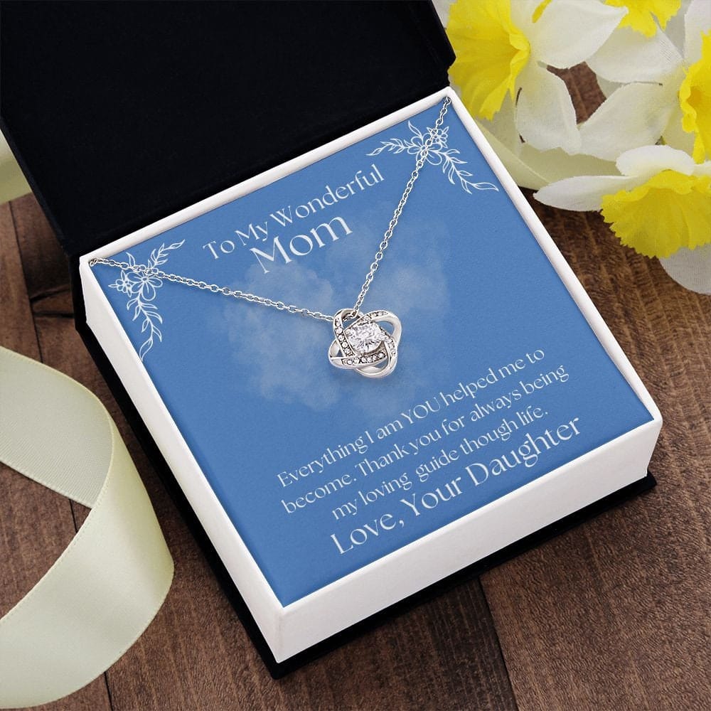ShineOn Fulfillment Jewelry Mom Necklace, To My Mom Gift, Mother's Day Gift, From Daughter, Silver Necklace, Gold Necklace, Gift for Her, Free Gift Box, Free Shipping
