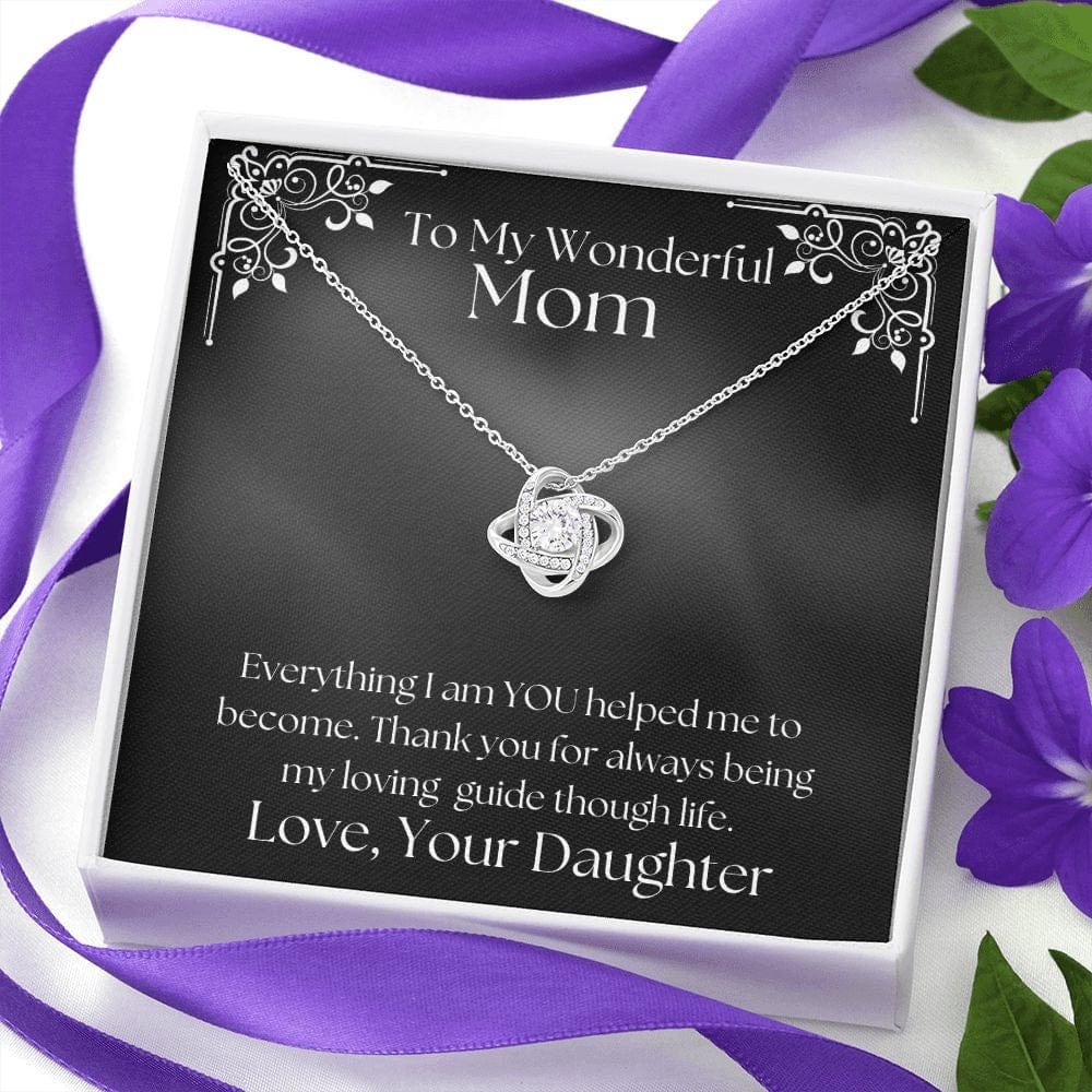 ShineOn Fulfillment Jewelry Mom Necklace, To My Mom Gift, Mother's Day Gift, From Daughter, Silver Necklace, Gold Necklace, Gift for Her, Free Gift Box, Free Shipping