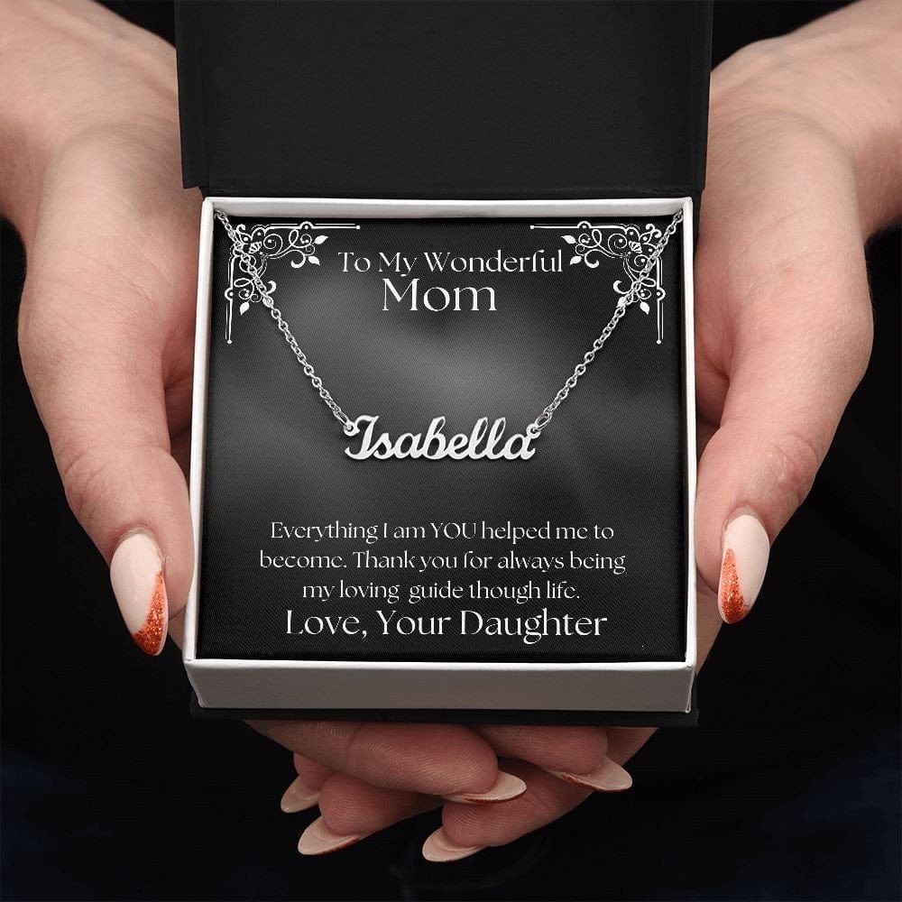 ShineOn Fulfillment Jewelry Personalized Name Necklace, Gift For Mom, Custom Name Necklace, Gift from Daughter, Gift for Her, Included Gift Box, Free Shipping