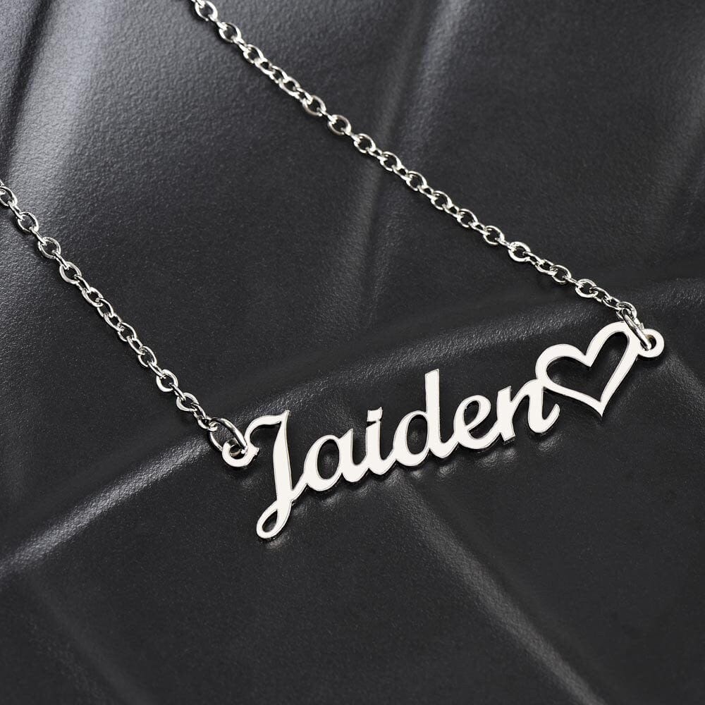 ShineOn Fulfillment Jewelry Personalized Name Necklace, Gift For Mom, Custom Name with Heart Necklace, From daughter, Gift for Her, Included Gift Box, Free Shipping