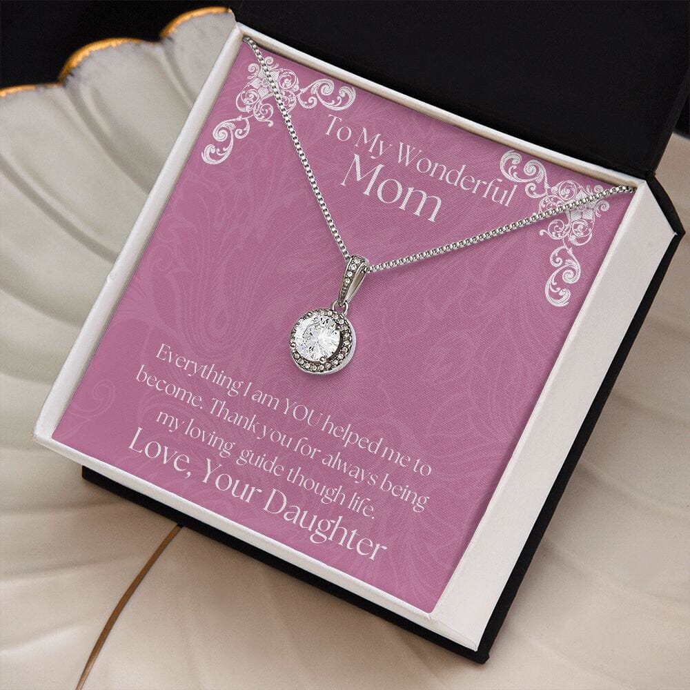 ShineOn Fulfillment Jewelry Mom Necklace, To My Mom Gift, Mother's Day Gift, From Daughter, Silver Necklace, Gold Necklace, Gift for Her, Free Gift Box, Free Shipping