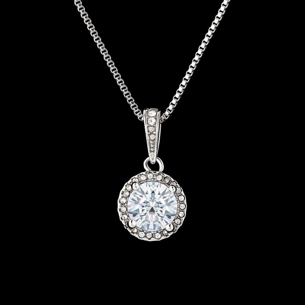 ShineOn Fulfillment Jewelry Mom Necklace, To My Mom Gift, Mother's Day Gift, Gift From Son, White Gold Necklace, Gift for Her, Free Gift Box, Free Shipping