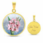 ShineOn Fulfillment Jewelry Personalized Gladiolus Vintage Art, Custom Pendant and Luxury Necklace - Personalized Engraving Available, Gift Box Included, Free Shipping