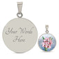 ShineOn Fulfillment Jewelry Personalized Gladiolus Vintage Art, Custom Pendant and Luxury Necklace - Personalized Engraving Available, Gift Box Included, Free Shipping