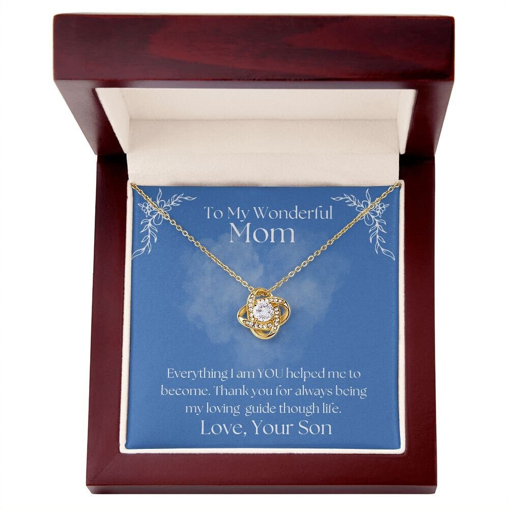 ShineOn Fulfillment Jewelry Mom Necklace, To My Mom Gift, Mother's Day Gift, From Son, Silver Necklace, Gold Necklace, Gift for Her, Free Gift Box, Free Shipping