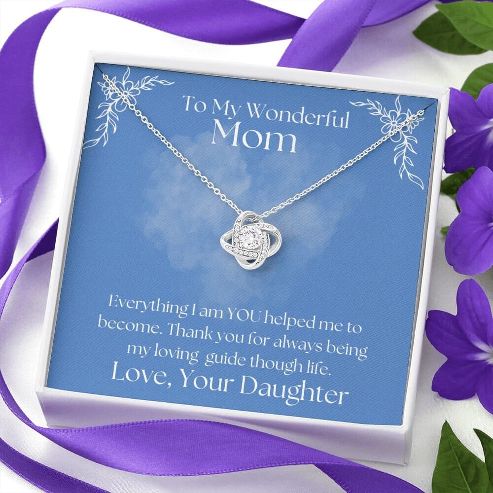 ShineOn Fulfillment Jewelry Mom Necklace, To My Mom Gift, Mother's Day Gift, From Daughter, Silver Necklace, Gold Necklace, Gift for Her, Free Gift Box, Free Shipping
