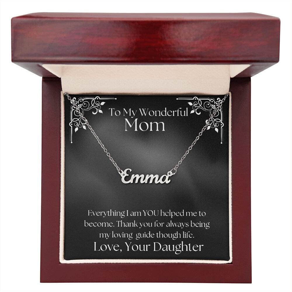 ShineOn Fulfillment Jewelry Personalized Name Necklace, Gift For Mom, Custom Name Necklace, Gift from Daughter, Gift for Her, Included Gift Box, Free Shipping