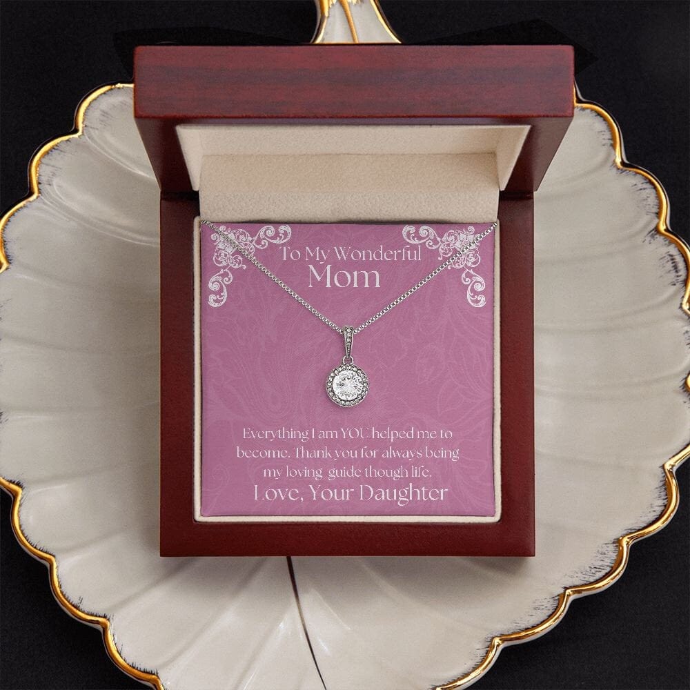 ShineOn Fulfillment Jewelry Mom Necklace, To My Mom Gift, Mother's Day Gift, From Daughter, Silver Necklace, Gold Necklace, Gift for Her, Free Gift Box, Free Shipping