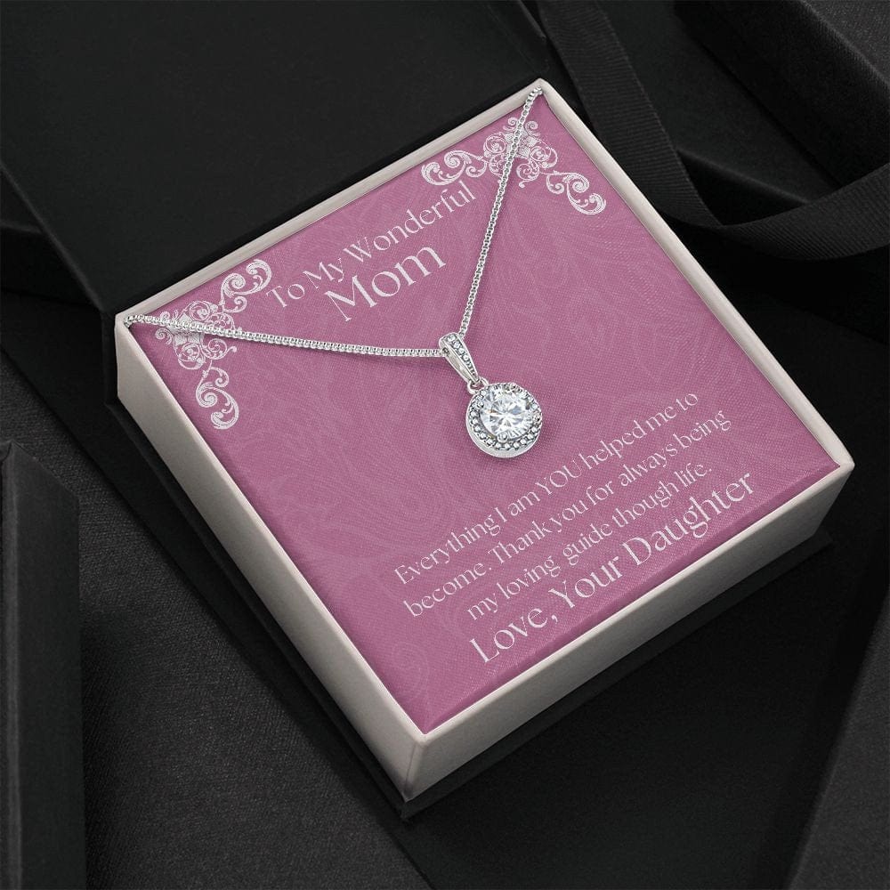 ShineOn Fulfillment Jewelry Mom Necklace, To My Mom Gift, Mother's Day Gift, From Daughter, Silver Necklace, Gold Necklace, Gift for Her, Free Gift Box, Free Shipping