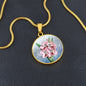 ShineOn Fulfillment Jewelry Personalized Gladiolus Vintage Art, Custom Pendant and Luxury Necklace - Personalized Engraving Available, Gift Box Included, Free Shipping
