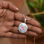 ShineOn Fulfillment Jewelry Personalized Gladiolus Vintage Art, Custom Pendant and Luxury Necklace - Personalized Engraving Available, Gift Box Included, Free Shipping