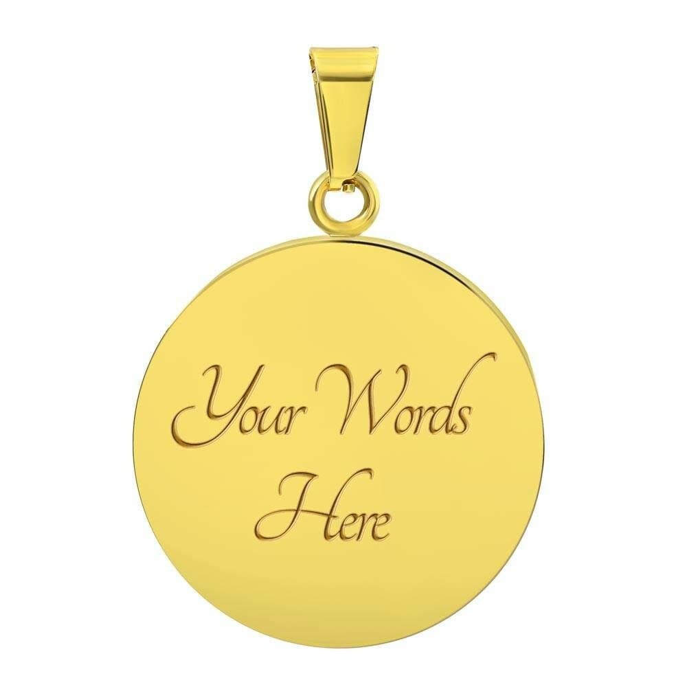 ShineOn Fulfillment Jewelry Personalized Full Moon Photo Art, Custom Pendant with Luxury Necklace - Personalized Engraving Available, Gift Box Included, Free Shipping