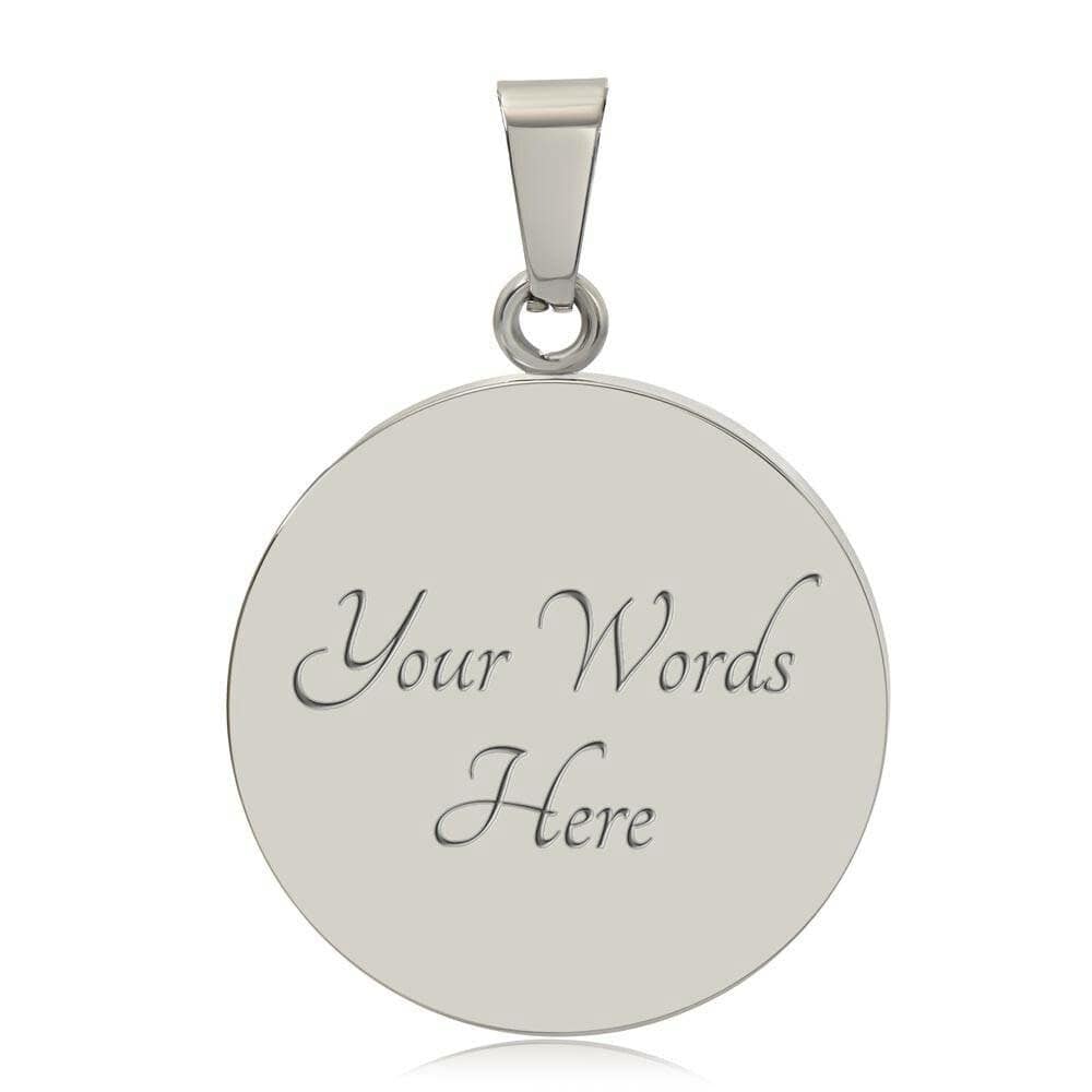 ShineOn Fulfillment Jewelry Personalized Full Moon Photo Art, Custom Pendant with Luxury Necklace - Personalized Engraving Available, Gift Box Included, Free Shipping