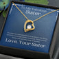 ShineOn Fulfillment Jewelry Sister Necklace, Heart Necklace, Sister Gift, Silver Necklace, Gold Necklace, Free Gift Box, Free Shippping