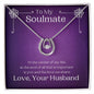 ShineOn Fulfillment Jewelry Soulmate Necklace, Soulmate Gift, To My Soulmate, Valentine Gift, Lucky Necklace, White Gold, Gift For Her, Free Gift Box, Free Shipping
