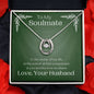 ShineOn Fulfillment Jewelry Soulmate Necklace, Soulmate Gift, To My Soulmate, Valentine Gift, Lucky Necklace, White Gold, Gift For Her, Free Gift Box, Free Shipping