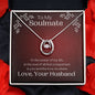 ShineOn Fulfillment Jewelry Soulmate Necklace, Soulmate Gift, To My Soulmate, Valentine Gift, Lucky Necklace, White Gold, Gift For Her, Free Gift Box, Free Shipping