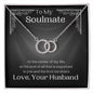 ShineOn Fulfillment Jewelry Soulmate Necklace, Soulmate Gift, To My Soulmate, Valentine Gift, Circle in Circle Necklace, Gift For Her, Free Gift Box, Free Shipping