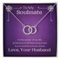 ShineOn Fulfillment Jewelry Soulmate Necklace, Soulmate Gift, To My Soulmate, Valentine Gift, Circle in Circle Necklace, Gift For Her, Free Gift Box, Free Shipping
