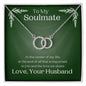 ShineOn Fulfillment Jewelry Soulmate Necklace, Soulmate Gift, To My Soulmate, Valentine Gift, Circle in Circle Necklace, Gift For Her, Free Gift Box, Free Shipping
