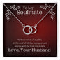 ShineOn Fulfillment Jewelry Soulmate Necklace, Soulmate Gift, To My Soulmate, Valentine Gift, Circle in Circle Necklace, Gift For Her, Free Gift Box, Free Shipping