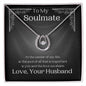 ShineOn Fulfillment Jewelry Soulmate Necklace, Soulmate Gift, To My Soulmate, Valentine Gift, Lucky Necklace, White Gold, Gift For Her, Free Gift Box, Free Shipping