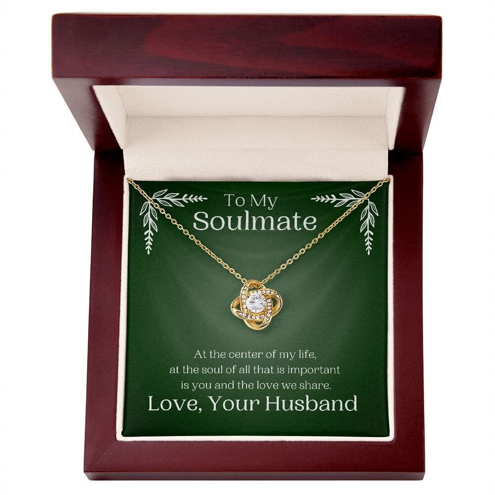 ShineOn Fulfillment Jewelry Soulmate Necklace, Soulmate Gift, To My Soulmate, Valentine Gift, White Gold or Gold Necklace, Gift For Her, Free Gift Box, Free Shipping