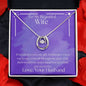 ShineOn Fulfillment Jewelry Wife Necklace, Wife Gift, To My Beautiful Wife, Valentine Gift, Lucky Necklace, White Gold, Gift For Her, Free Gift Box, Free Shipping