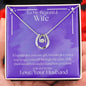 ShineOn Fulfillment Jewelry Wife Necklace, Wife Gift, To My Beautiful Wife, Valentine Gift, Lucky Necklace, White Gold, Gift For Her, Free Gift Box, Free Shipping