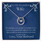 ShineOn Fulfillment Jewelry Wife Necklace, Wife Gift, To My Beautiful Wife, Valentine Gift, Lucky Necklace, White Gold, Gift For Her, Free Gift Box, Free Shipping
