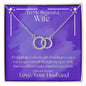 ShineOn Fulfillment Jewelry Wife Necklace, Wife Gift, To My Beautiful Wife, Valentine Gift, Circle in Circle Necklace, Gift For Her, Free Gift Box, Free Shipping
