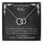 ShineOn Fulfillment Jewelry Wife Necklace, Wife Gift, To My Beautiful Wife, Valentine Gift, Circle in Circle Necklace, Gift For Her, Free Gift Box, Free Shipping