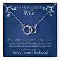 ShineOn Fulfillment Jewelry Wife Necklace, Wife Gift, To My Beautiful Wife, Valentine Gift, Circle in Circle Necklace, Gift For Her, Free Gift Box, Free Shipping