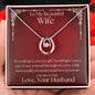 ShineOn Fulfillment Jewelry Wife Necklace, Wife Gift, To My Beautiful Wife, Valentine Gift, Lucky Necklace, White Gold, Gift For Her, Free Gift Box, Free Shipping