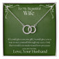 ShineOn Fulfillment Jewelry Wife Necklace, Wife Gift, To My Beautiful Wife, Valentine Gift, Circle in Circle Necklace, Gift For Her, Free Gift Box, Free Shipping
