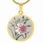ShineOn Fulfillment Jewelry Personalized Carnation Flower Art, Custom Pendant with Luxury Necklace - Personalized Engraving Available, Gift Box Included, Free Shipping