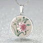 ShineOn Fulfillment Jewelry Personalized Carnation Flower Art, Custom Pendant with Luxury Necklace - Personalized Engraving Available, Gift Box Included, Free Shipping