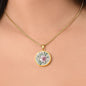 ShineOn Fulfillment Jewelry Personalized Carnation Flower Art, Custom Pendant with Luxury Necklace - Personalized Engraving Available, Gift Box Included, Free Shipping