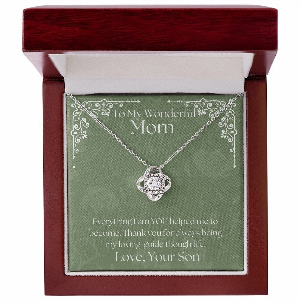 ShineOn Fulfillment Jewelry Mom Necklace, To My Mom Gift, Mother's Day Gift, From Son, Silver Necklace, Gold Necklace, Gift for Her, Free Gift Box, Free Shipping