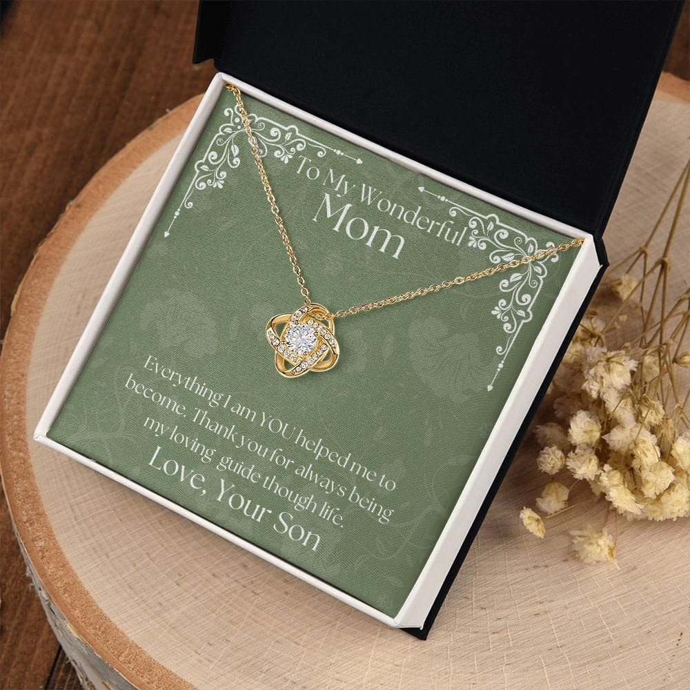 ShineOn Fulfillment Jewelry Mom Necklace, To My Mom Gift, Mother's Day Gift, From Son, Silver Necklace, Gold Necklace, Gift for Her, Free Gift Box, Free Shipping