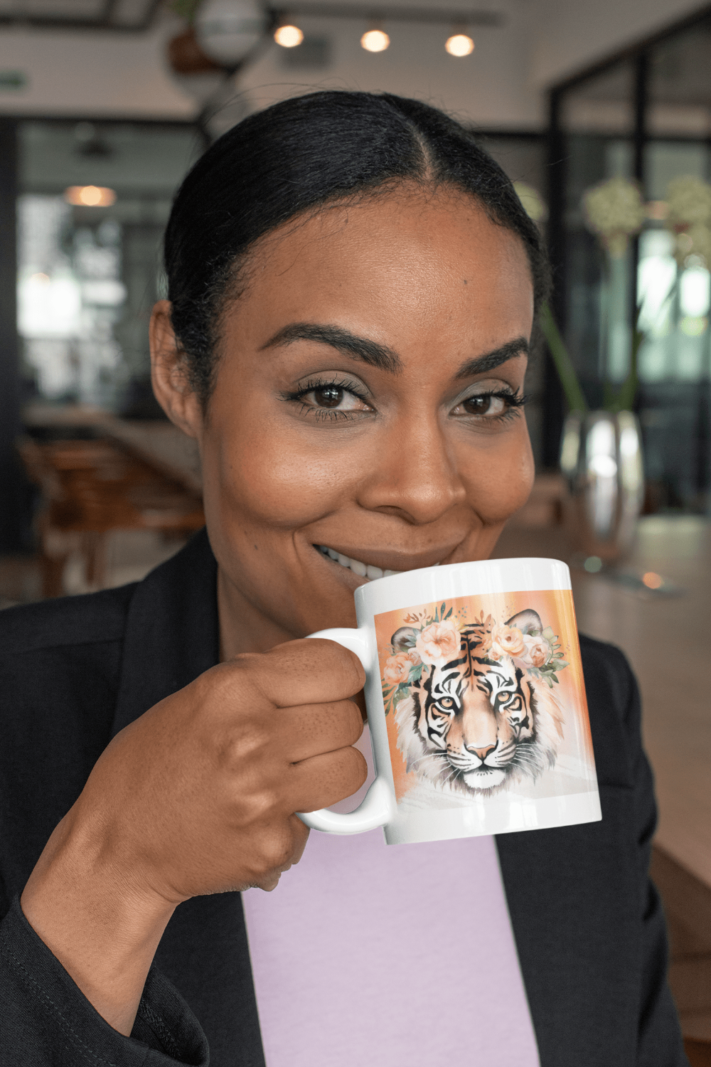 Printify Mug 11oz Coffee Mug, Tiger Coffee Mug, Tiger Face Mug, Tiger Mug, Birthday Gift, Christmas Gift, Friend Gift, White 11oz Ceramic, Free Shipping 32356937858876273599