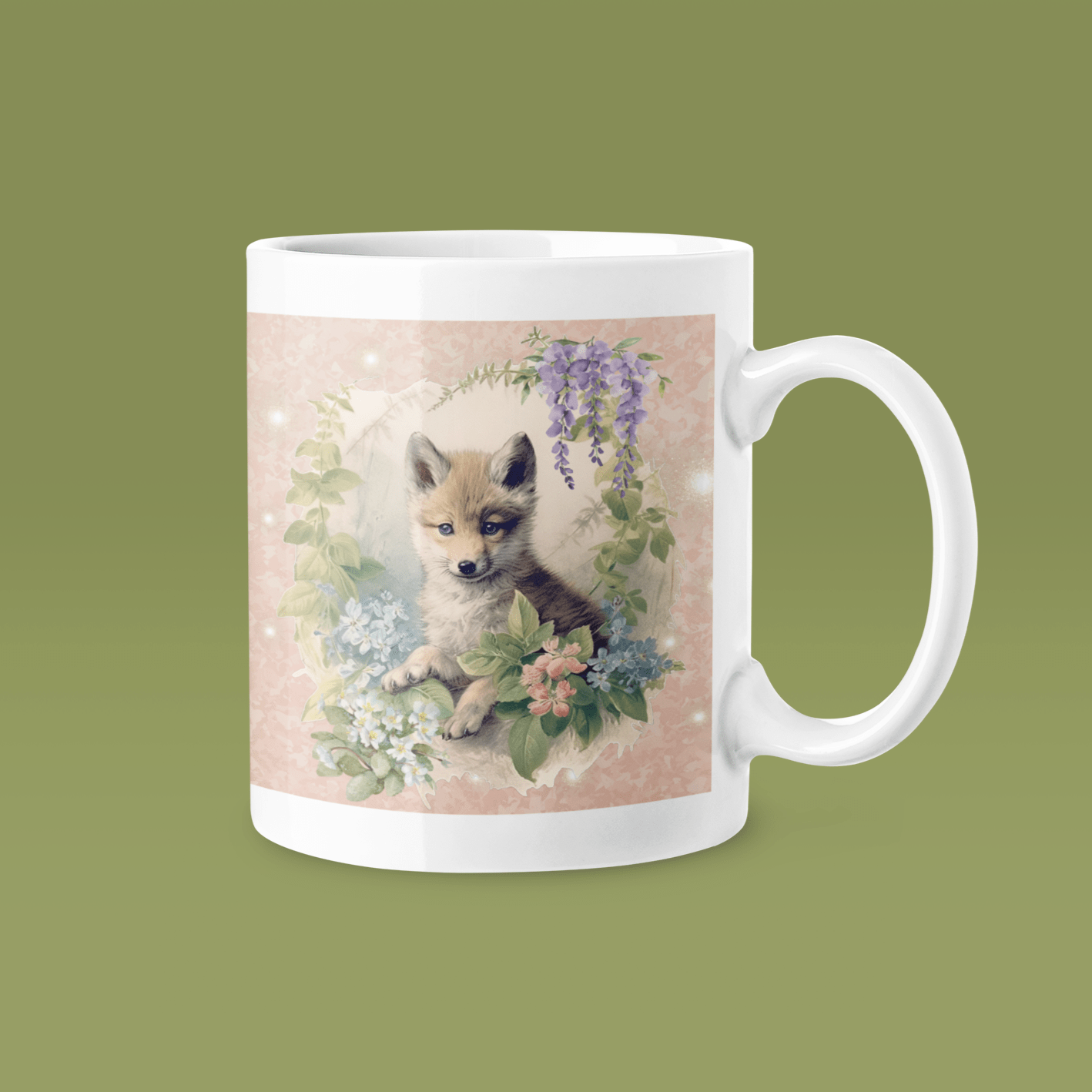 Printify Mug 11oz Coffee Mug, Wolf Coffee Mug, Wolf Cub Mug, Tea Mug, Wolf Gift, Birthday Gift, Christmas Gift, Friend Gift, White 11oz Ceramic, Free Shipping 29360708605700906829