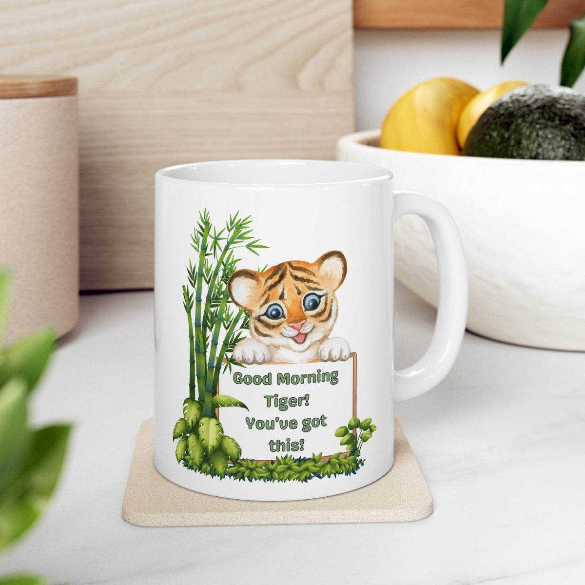 Printify Mug 11oz Coffee Mug, Tiger Coffee Mug, Tiger Cub Mug, Motivational Mug, Birthday Gift, Christmas Gift, Friend Gift, White 11oz Ceramic, Free Shipping 26242620709270241796