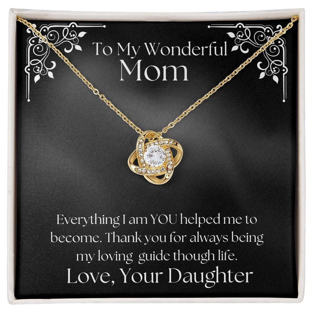 ShineOn Fulfillment Jewelry Mom Necklace, To My Mom Gift, Mother's Day Gift, From Daughter, Silver Necklace, Gold Necklace, Gift for Her, Free Gift Box, Free Shipping