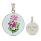 ShineOn Fulfillment Jewelry Personalized Primrose Flower Art, Custom Pendant with Luxury Necklace - Personalized Engraving Available, Gift Box Included, Free Shipping