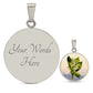 ShineOn Fulfillment Jewelry Personalized Lily of the Valley Art, Custom Pendant and Luxury Necklace - Personalized Engraving Available, Gift Box Included, Free Shipping