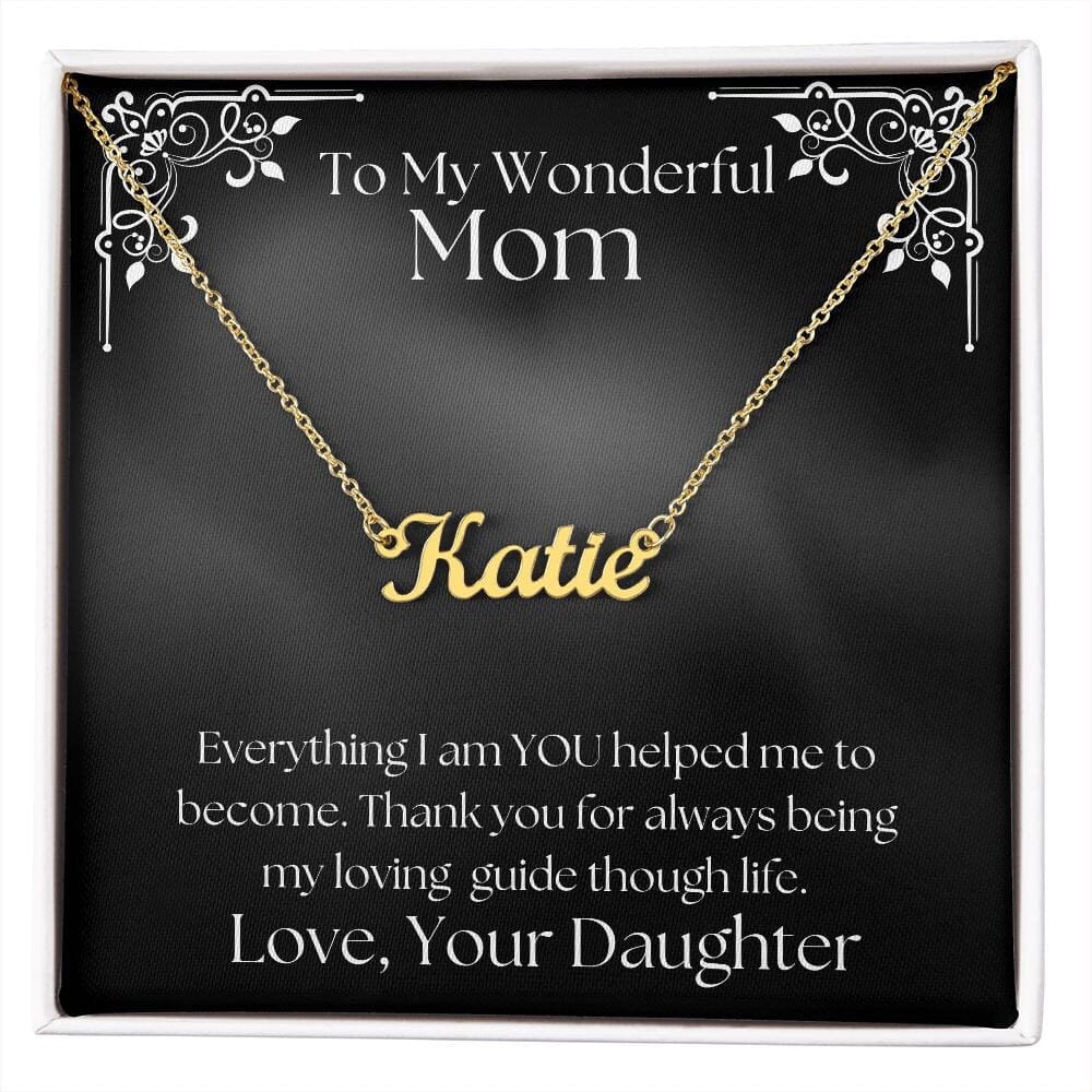 ShineOn Fulfillment Jewelry Personalized Name Necklace, Gift For Mom, Custom Name Necklace, Gift from Daughter, Gift for Her, Included Gift Box, Free Shipping