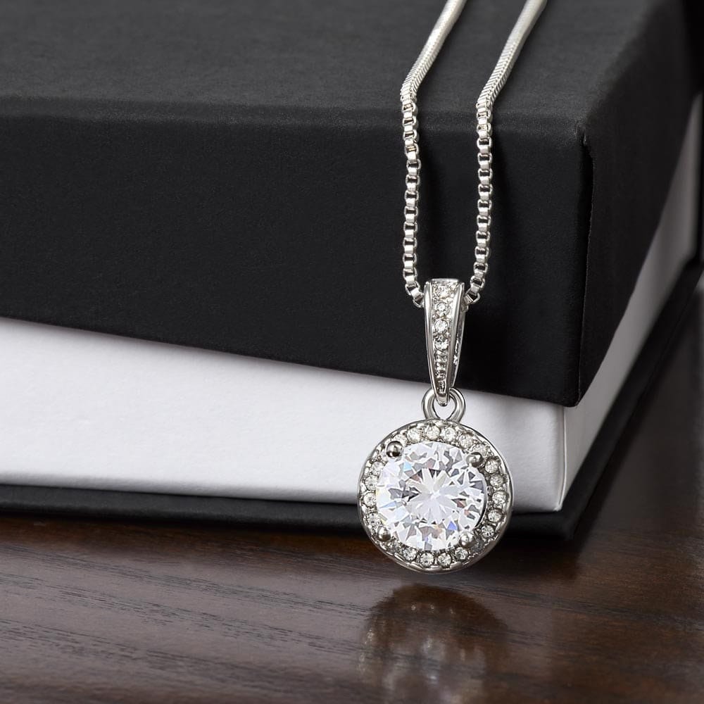 ShineOn Fulfillment Jewelry Mom Necklace, To My Mom Gift, Mother's Day Gift, Gift From Son, White Gold Necklace, Gift for Her, Free Gift Box, Free Shipping